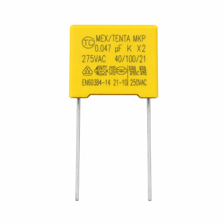 CONDENSADOR POLIPROPILENO 275VAC 474K 0.047uF