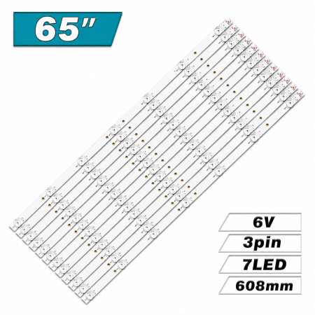 Barras Led para TV Hisense H65A6500 65H9808 H65A6500UK H65AE6030 Hisense_65_HD650S3U51-TA_12X7_3030C-d6t-2d1_7S1P