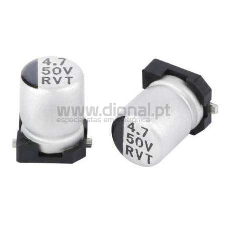 CONDENSADOR ELECTROLITICO ALUMINIO SMD 4.7UF 50V