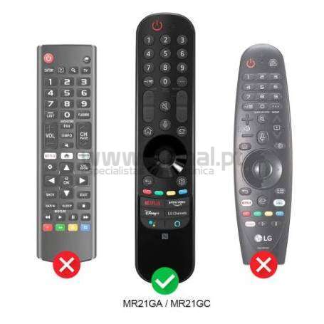 Capa de Silicone Protetor para Comando TV LG MR21GA, MR21GC