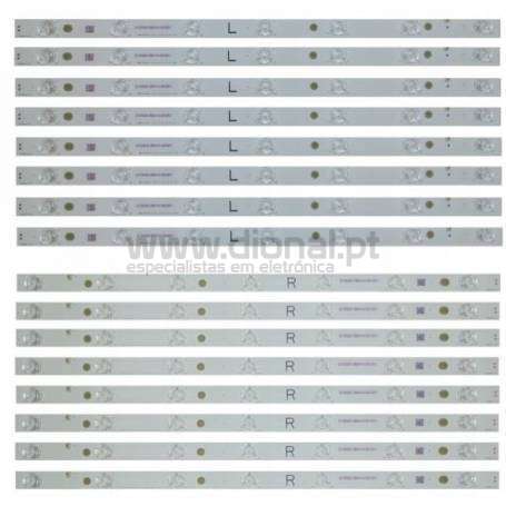 Fitas de led tv PANASONIC TB5509M V0 TB5509M V1 CX-55S0VEOM CX-55S0VEON TX55DS500B TX55DS500E TX55DX600E TX55DX600