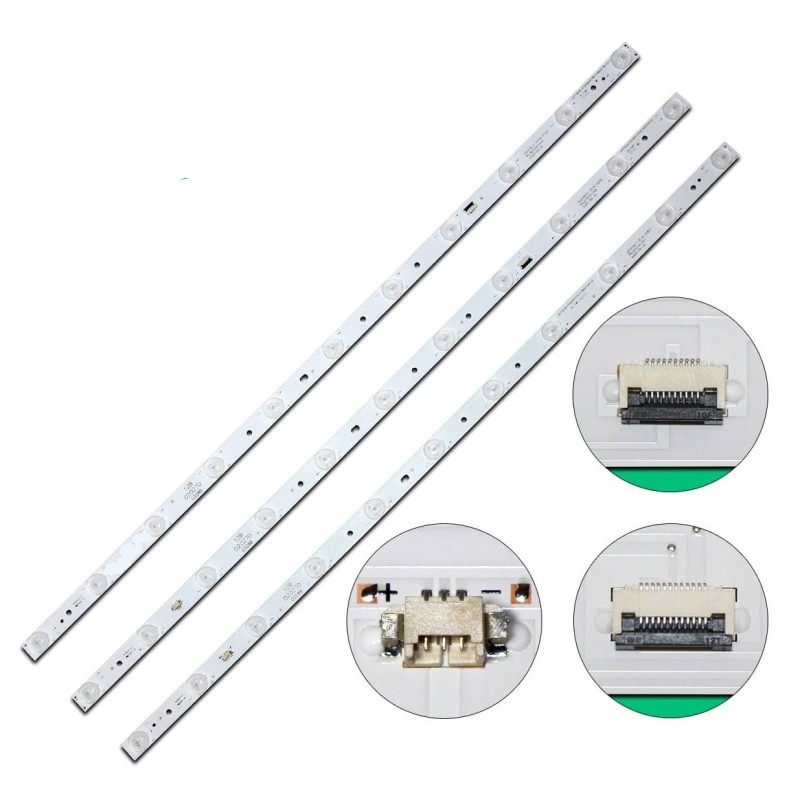 Strisce LED Retroilluminazione Per TV Haier/LG - Compatibili Con LED48D7, LE48F3000W, LE48M50S