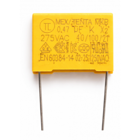CONDENSADOR POLIPROPILENO 275VAC 474K 0.47uF